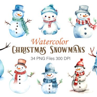 Christmas Snowman Illustrations Templates 376404