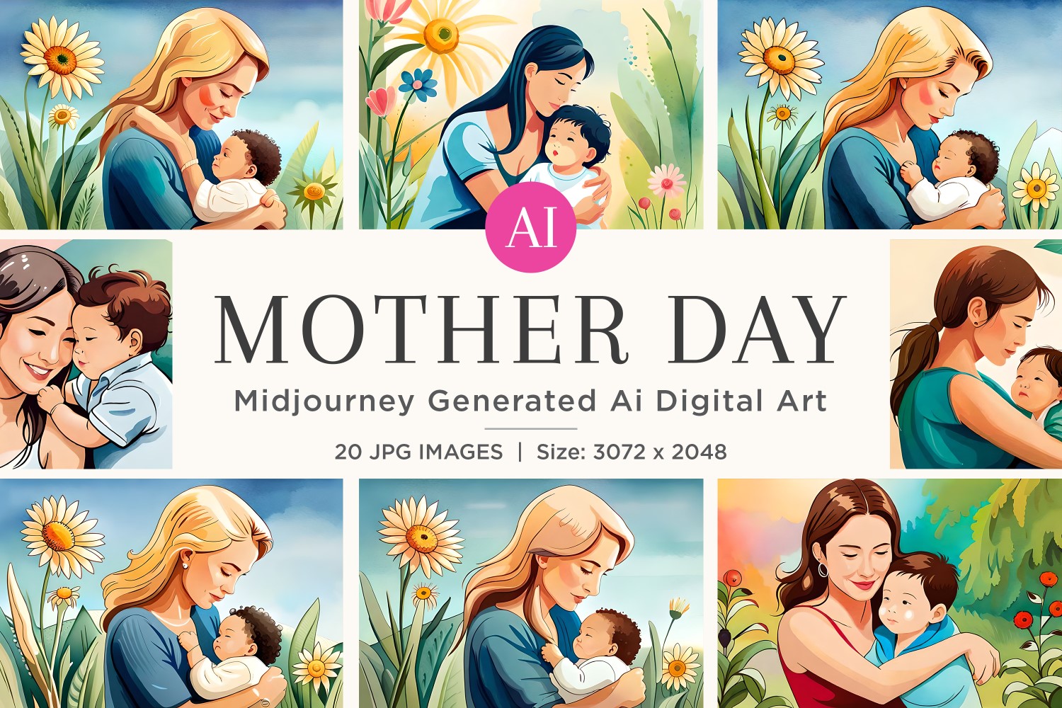 Mother's Day illustration Set 20