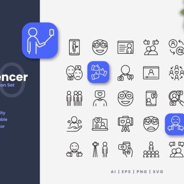 Collection Influencer Icon Sets 376419