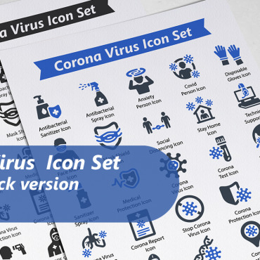 Coronavirus Bacteria Icon Sets 376434