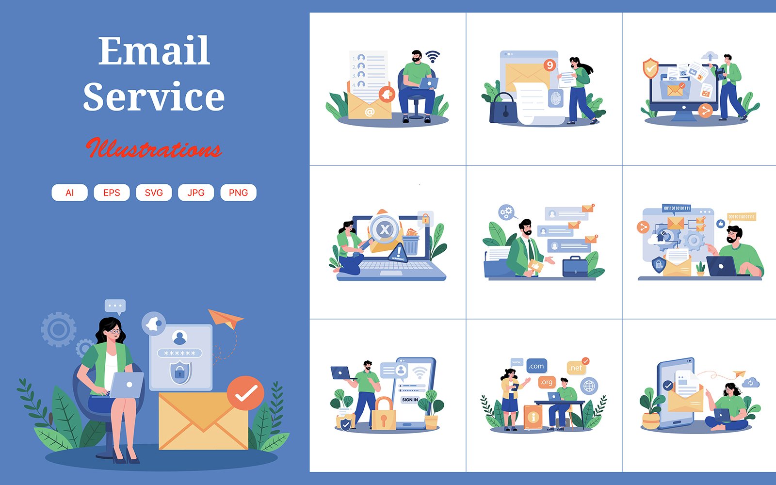 M738_Email Service Illustration Pack 1