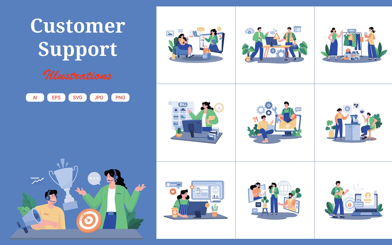 M733_Customer Support Illustration Pack 1