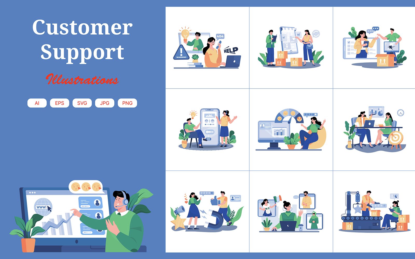 M733_Customer Support Illustration Pack