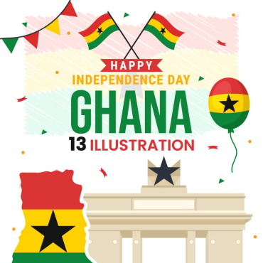 Ghana Day Illustrations Templates 376538