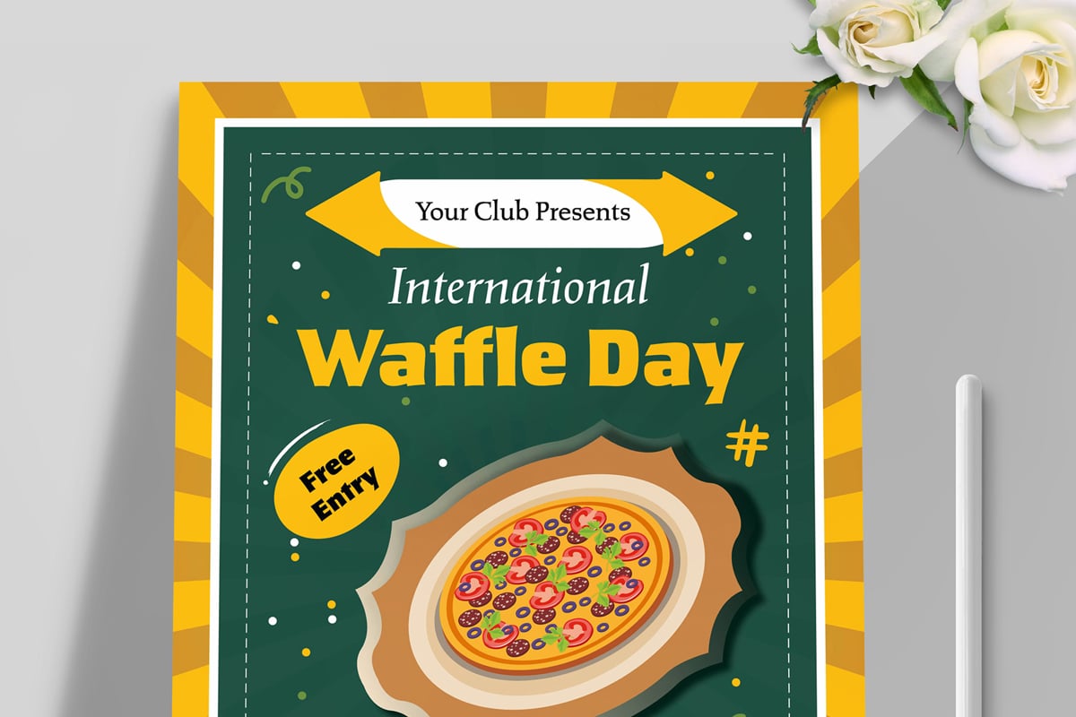 International Waffle Day Flyer