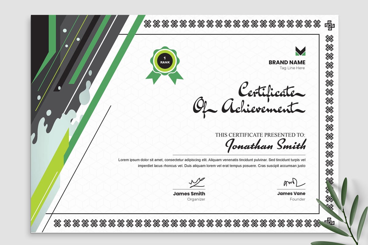 Achievement Of Certificate Templates