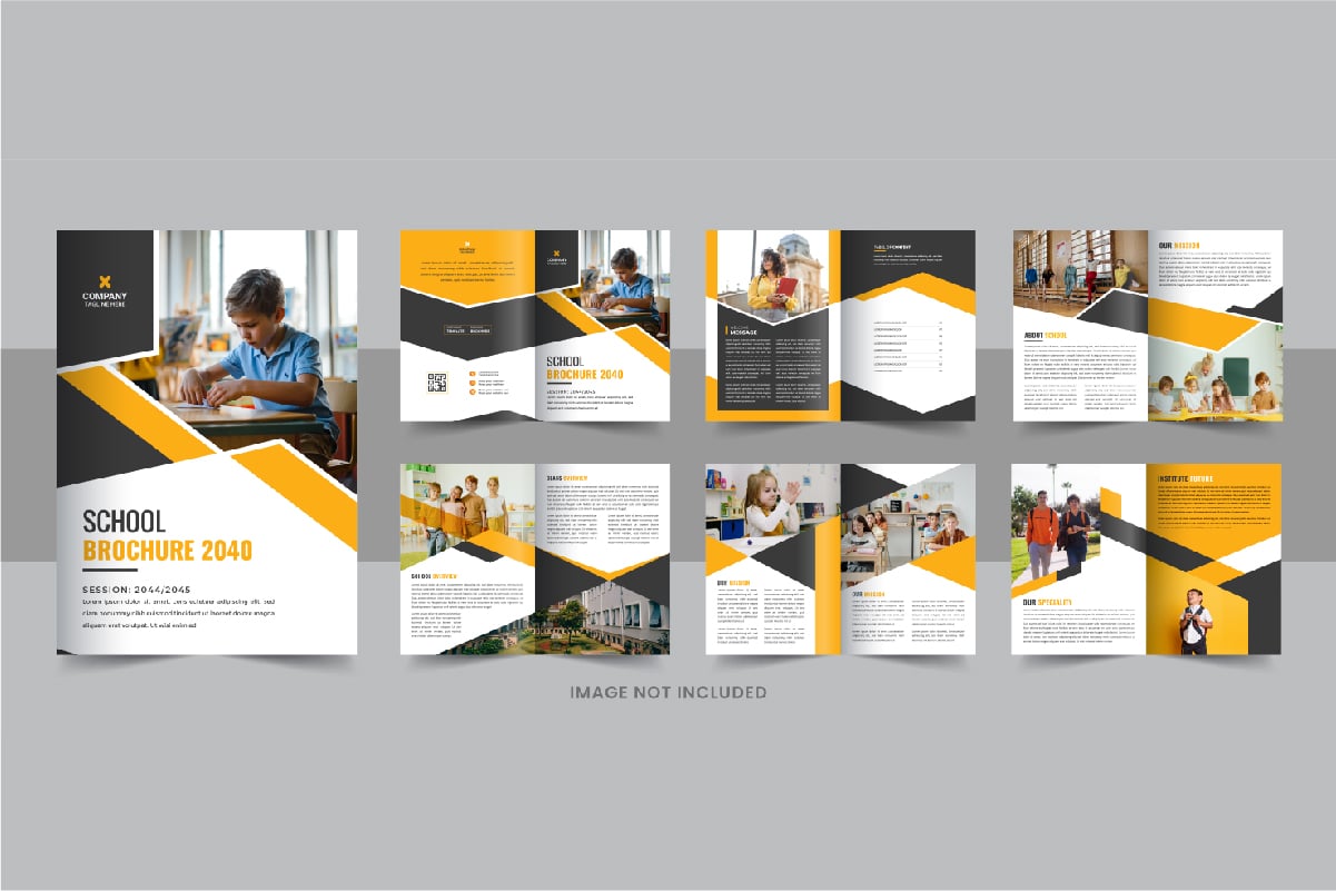 School admission brochure or education brochure prospectus template design