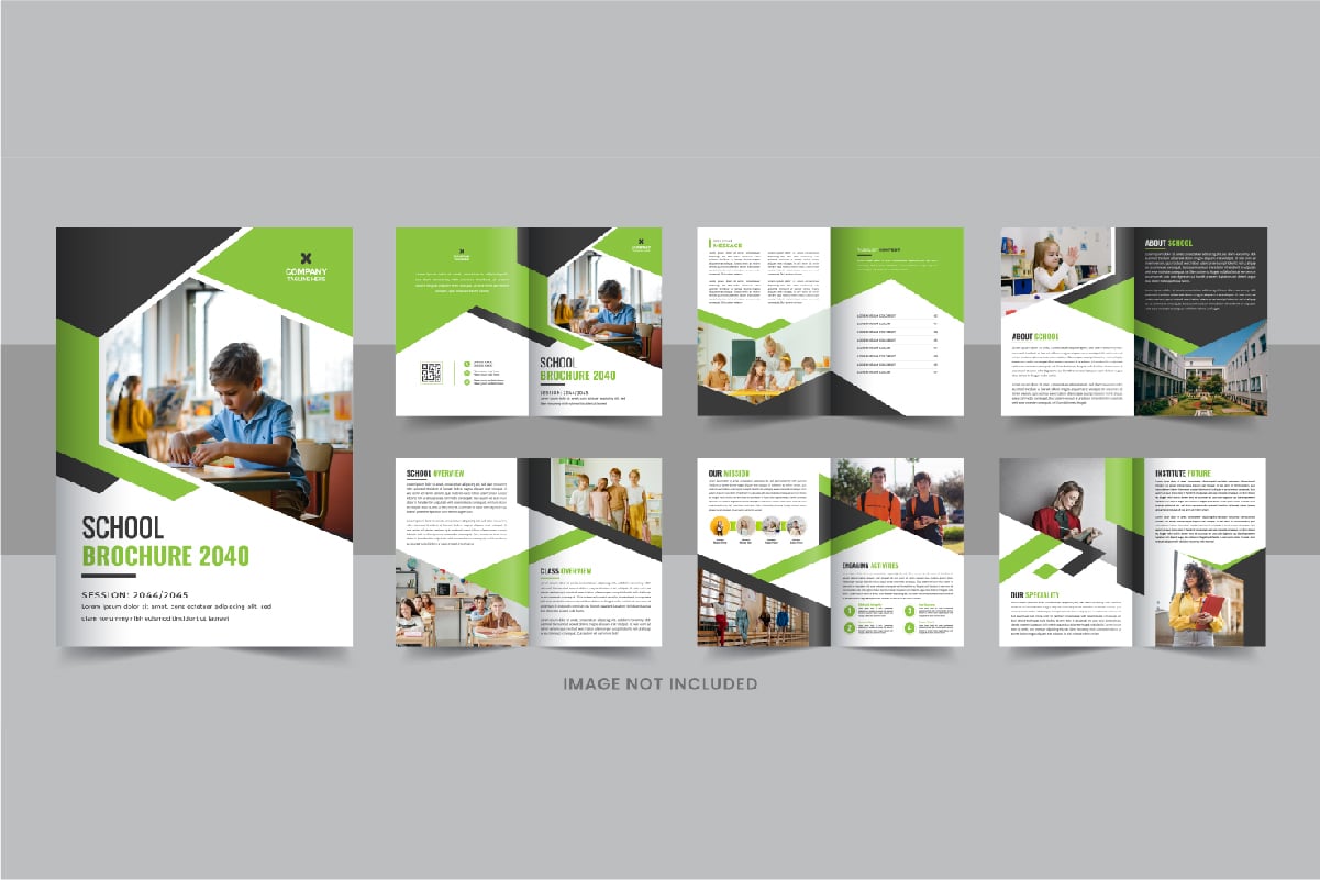 School admission brochure or education brochure prospectus template layout