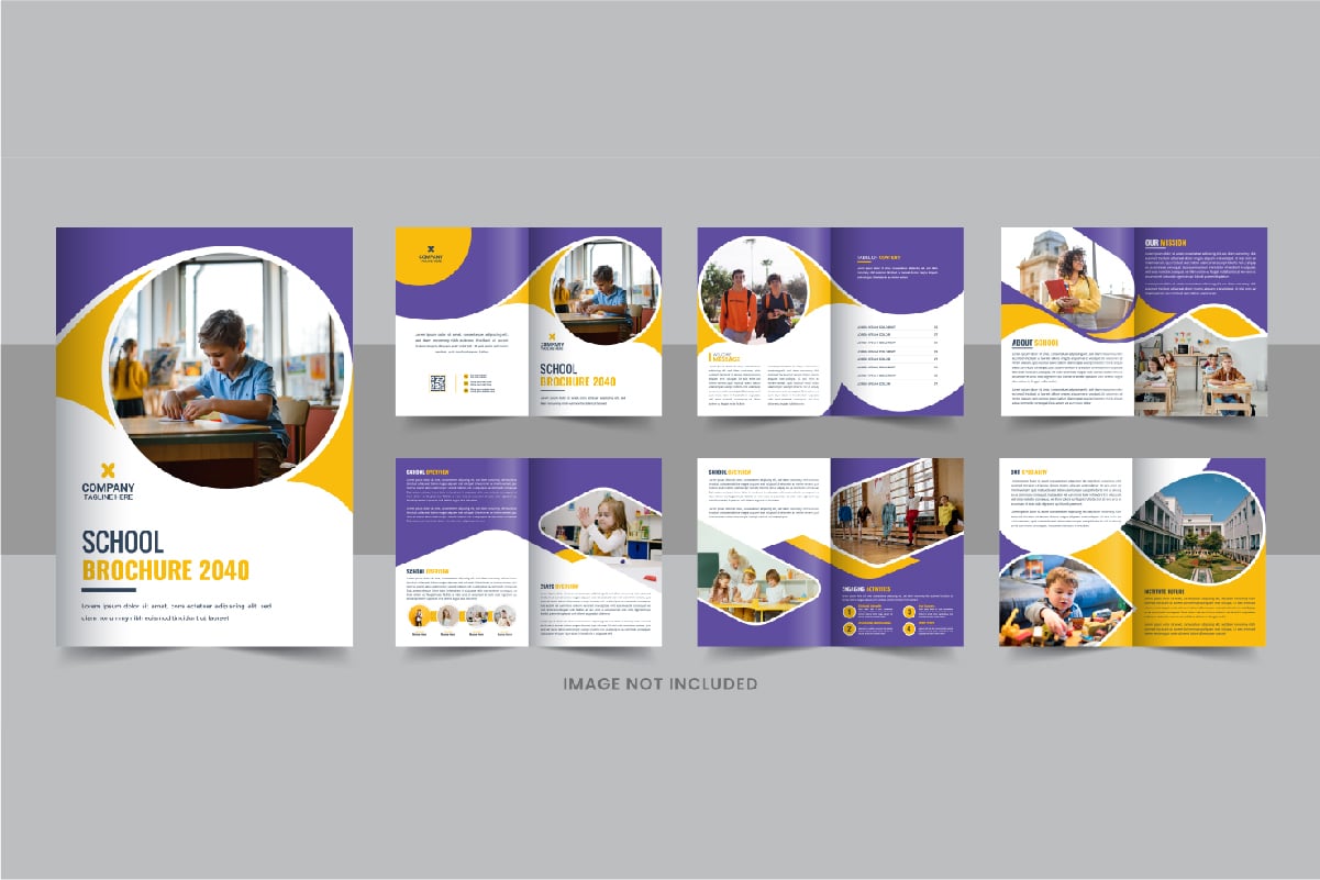 School admission brochure or education brochure prospectus template design layout