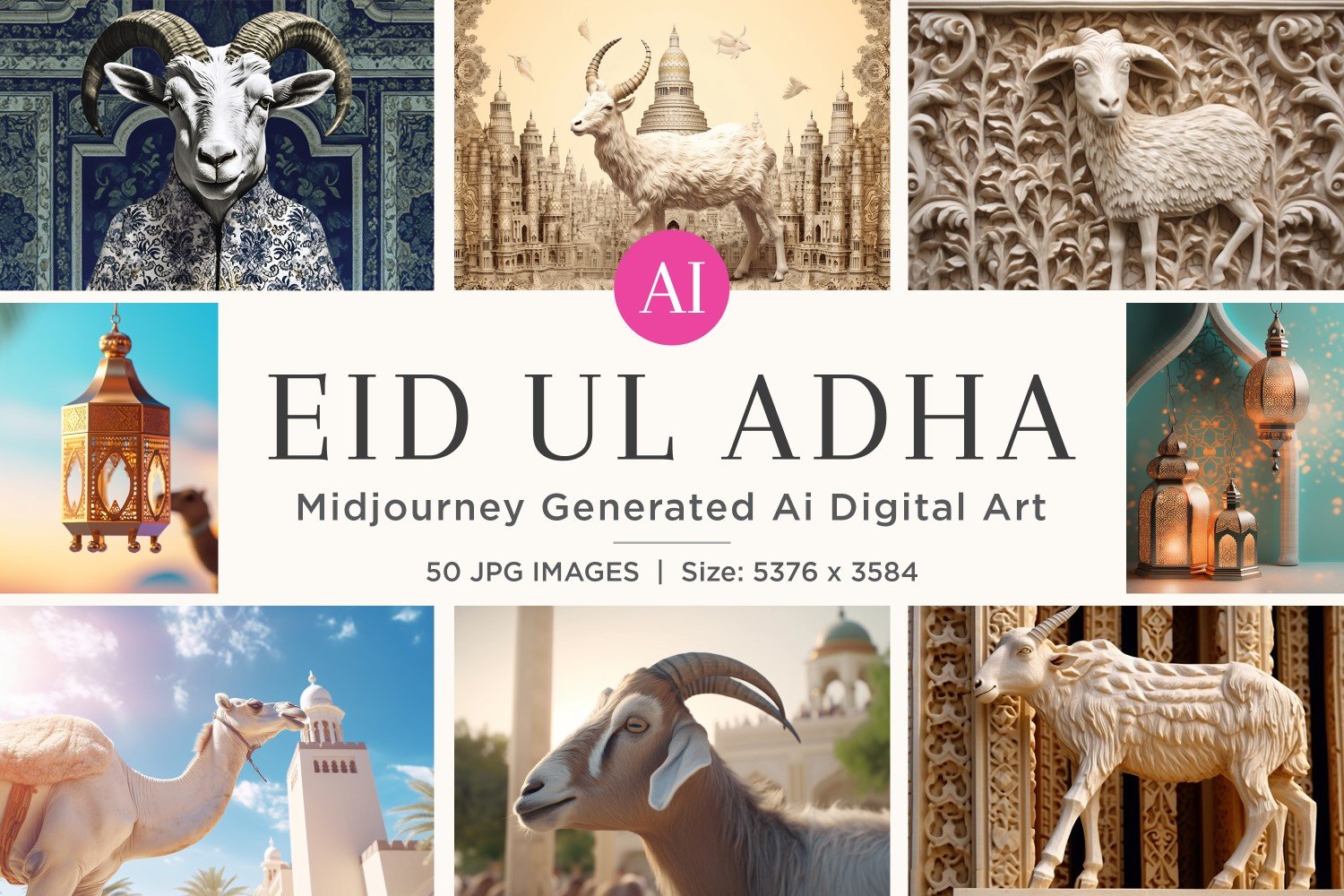 Eid ul Adha Islamic Festival Background Set 50 V - 2