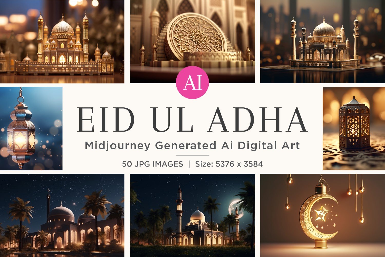 Eid ul Adha Islamic Festival Background Set 50 V - 3