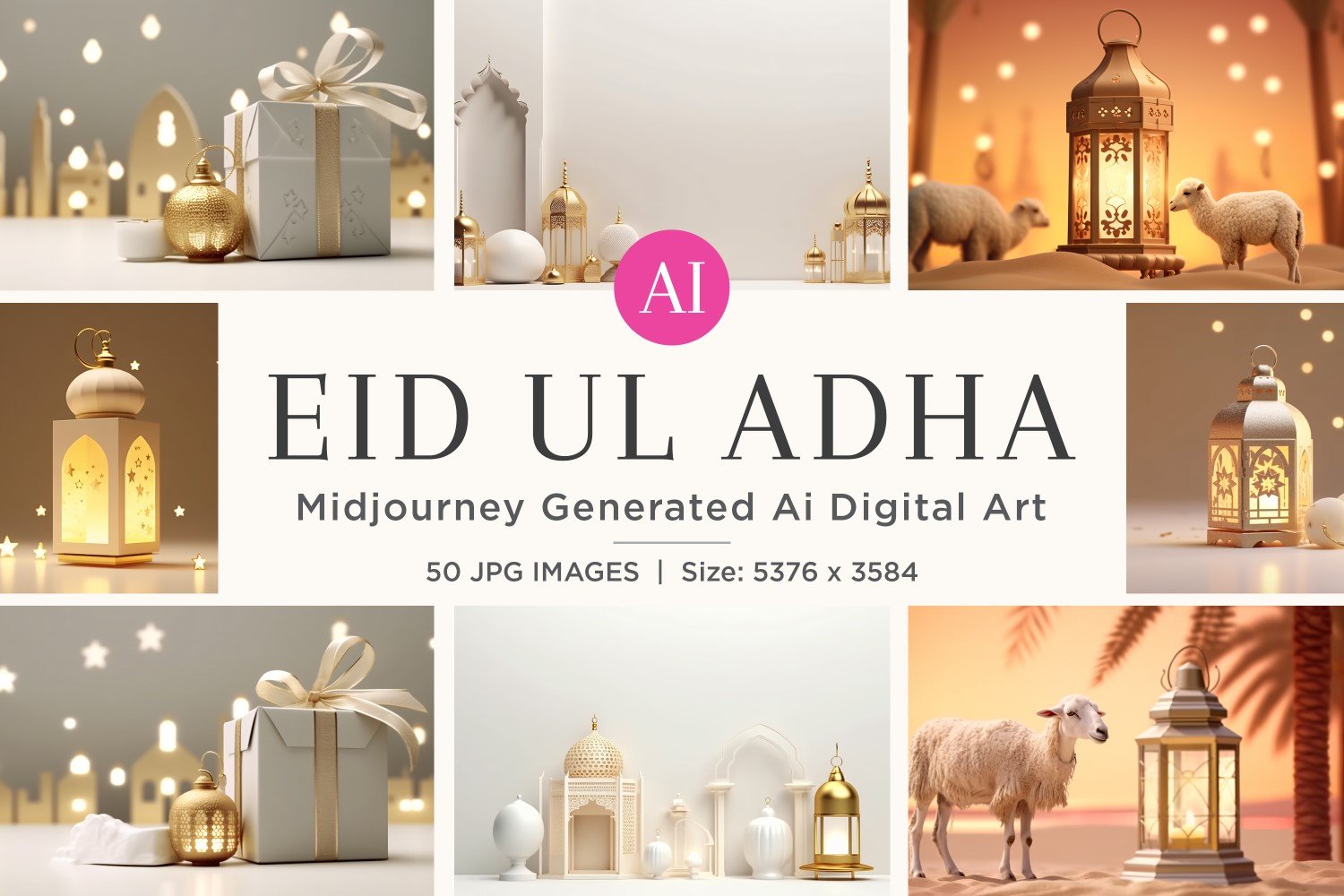 Eid ul Adha Islamic Festival Background Set 50 V - 4