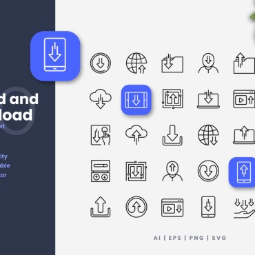 Upload Download Icon Sets 376646