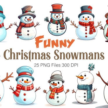 Christmas Snowman Illustrations Templates 376647