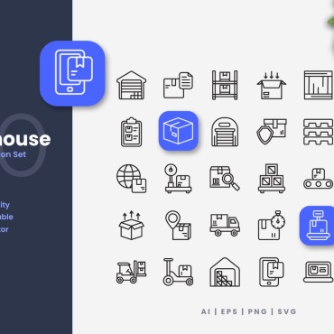 Warehouse Package Icon Sets 376653