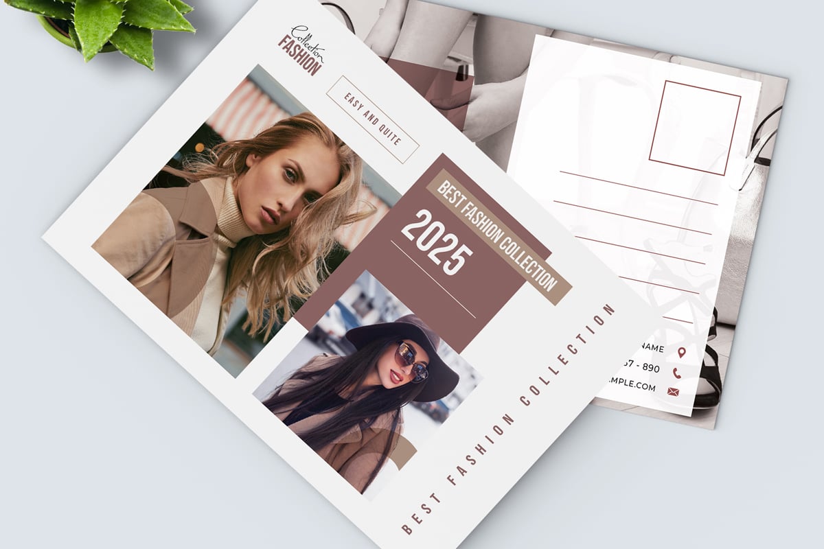 Fashion Postcard Layout  Template