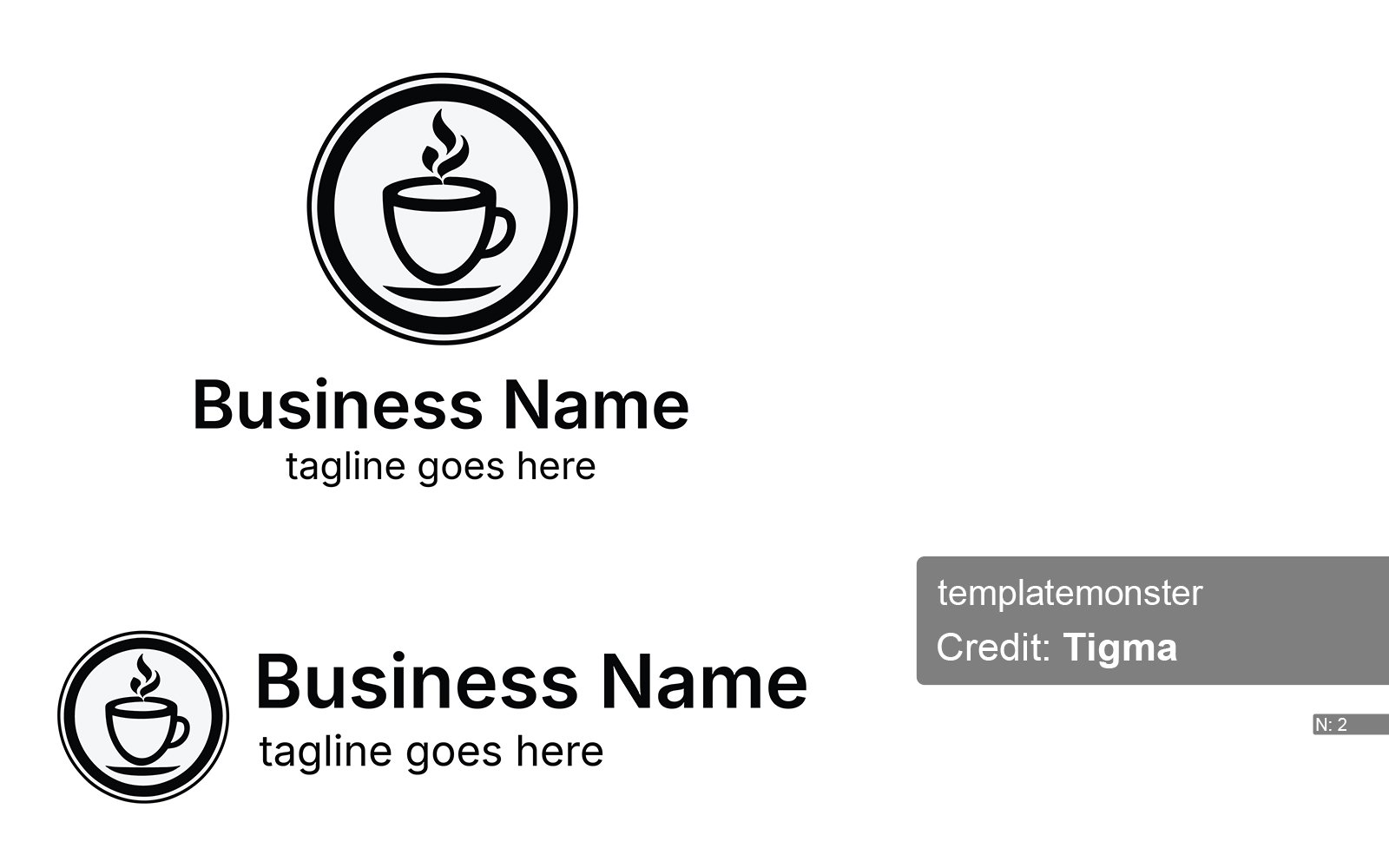 Elegant Coffee Shop Logo Design Template