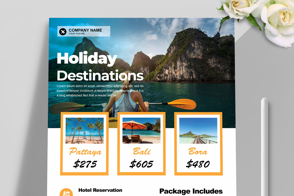 Travel Tours Flyer Templates Layout