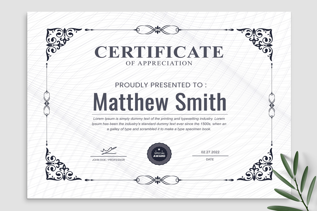 Certificate Appreciation Templates