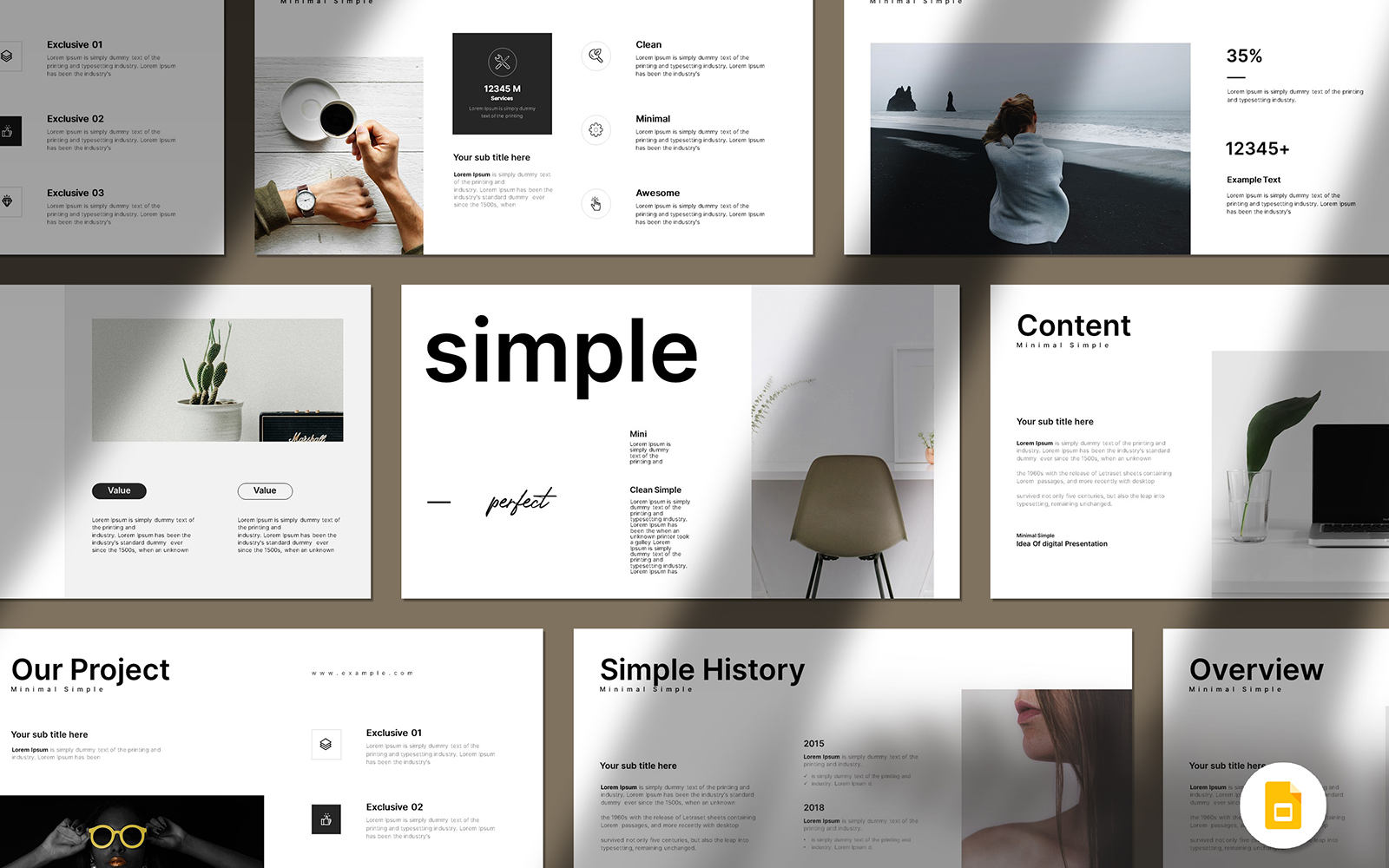 Simple Googleslide Presentation Template