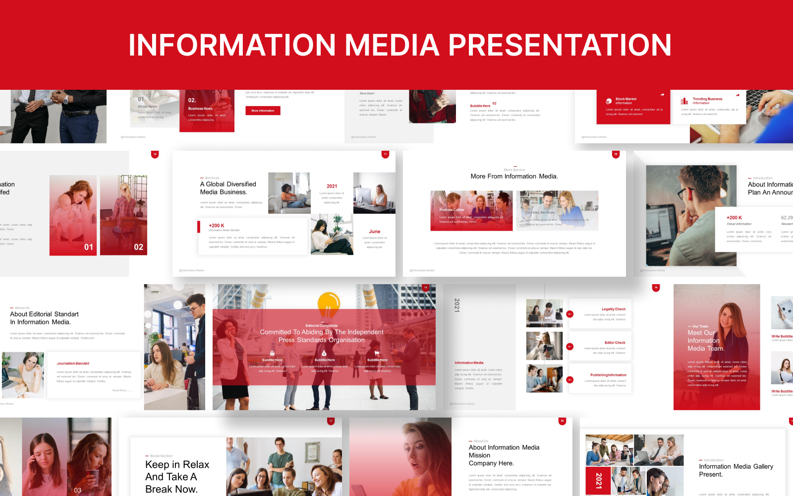 Information Media Powerpoint Presentation Template