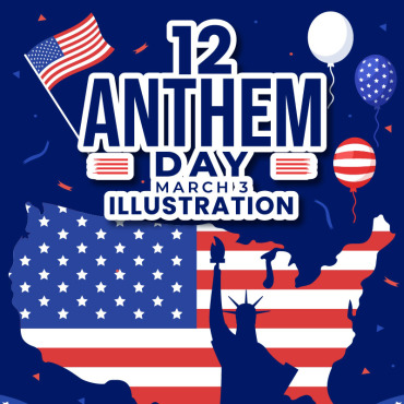 Anthem Day Illustrations Templates 376870