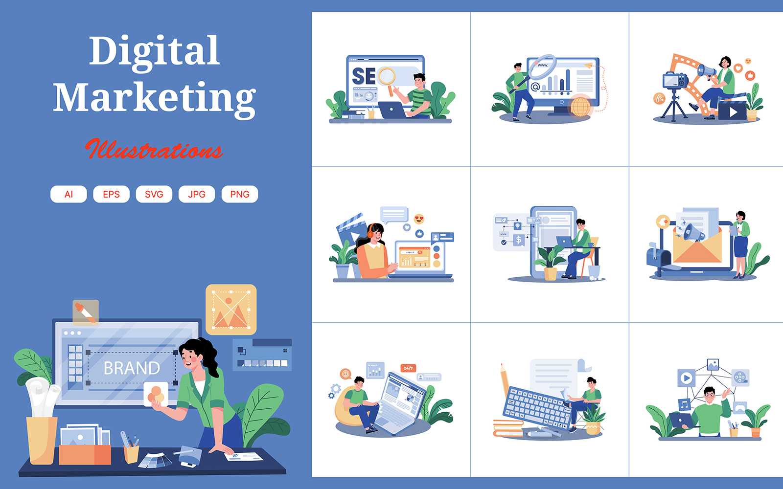 M727_Digital Marketing Illustration Pack 1