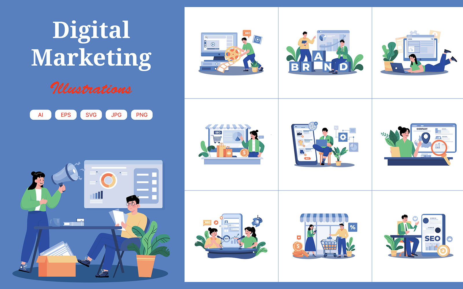 M727_Digital Marketing Illustration Pack 2