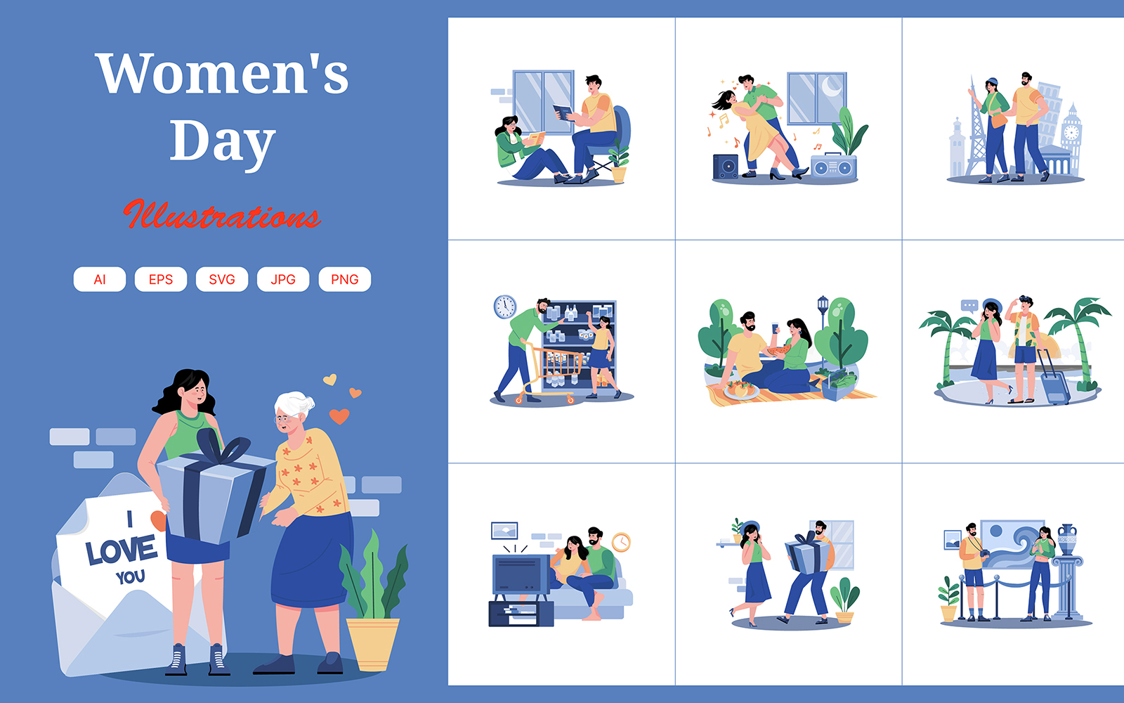 M717_Women's Day Illustration Pack 2