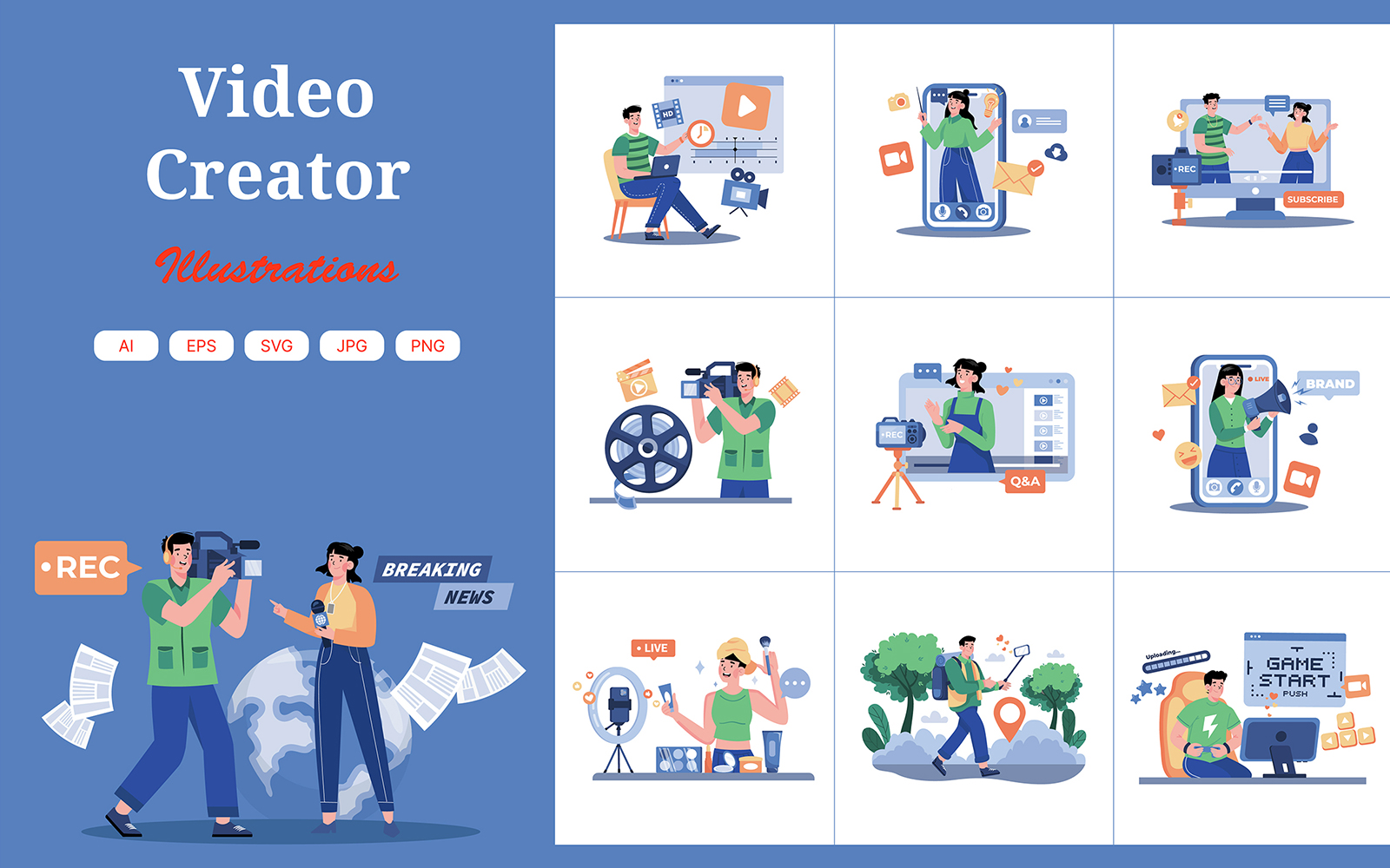 M714_Video Creator Illustration Pack 1