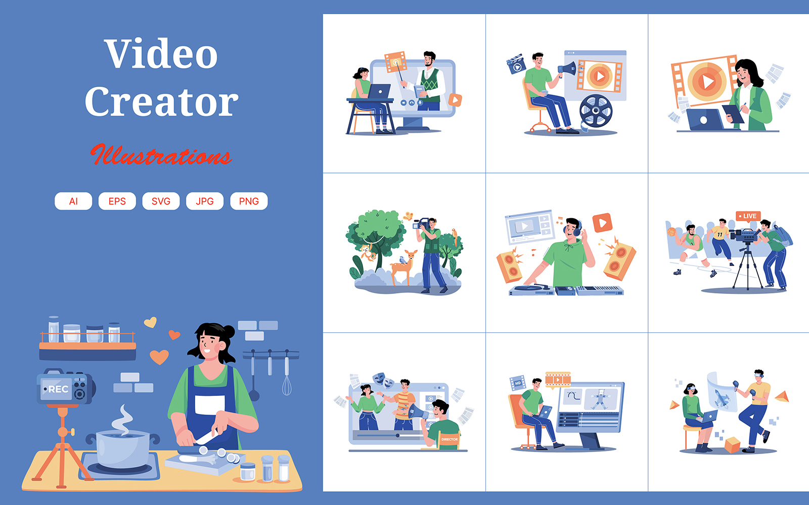 M714_Video Creator Illustration Pack 2