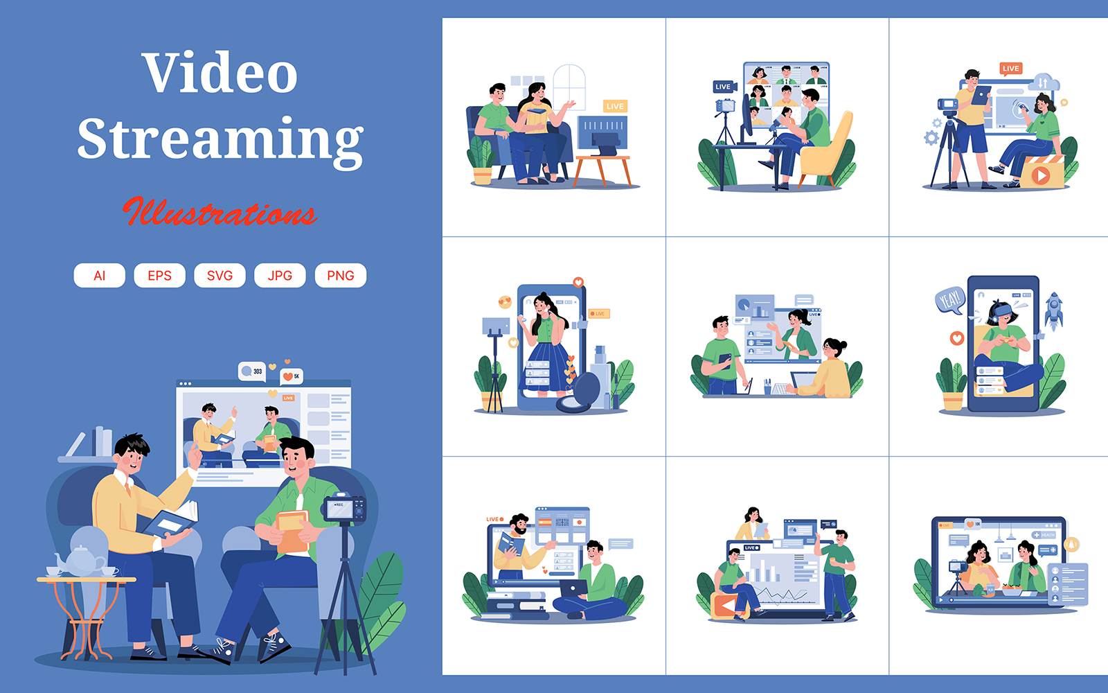 M698_Video Streaming Illustration Pack 1