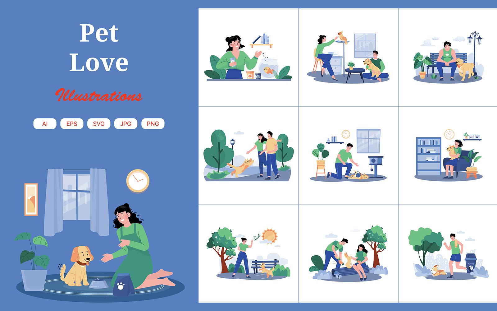 M694_Pet Love Illustration Pack