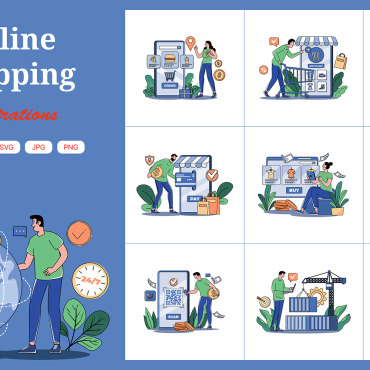 Shopping Online Illustrations Templates 377030