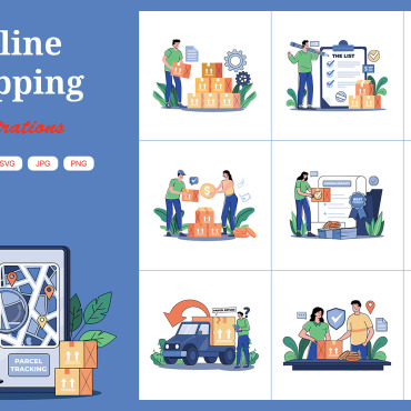 Shopping Online Illustrations Templates 377031