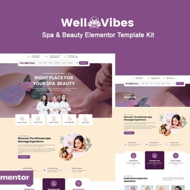 Beauty Wellness Elementor Kits 377110