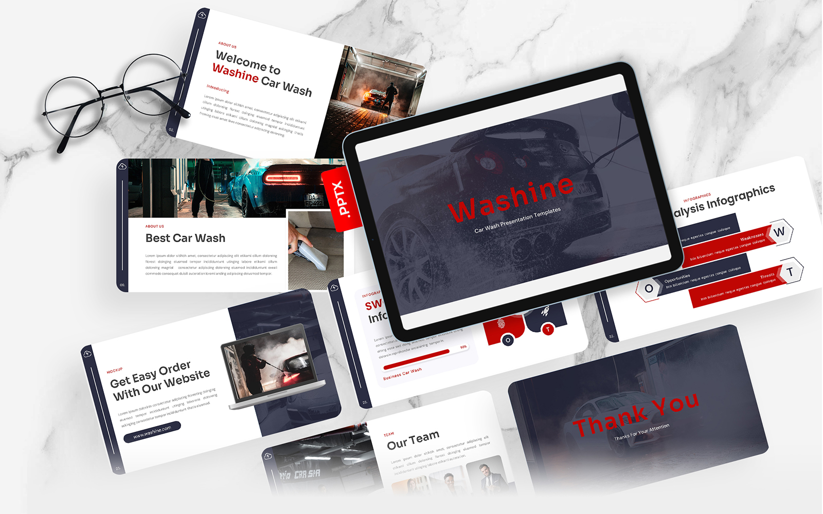 Washine – Car Wash PowerPoint Template