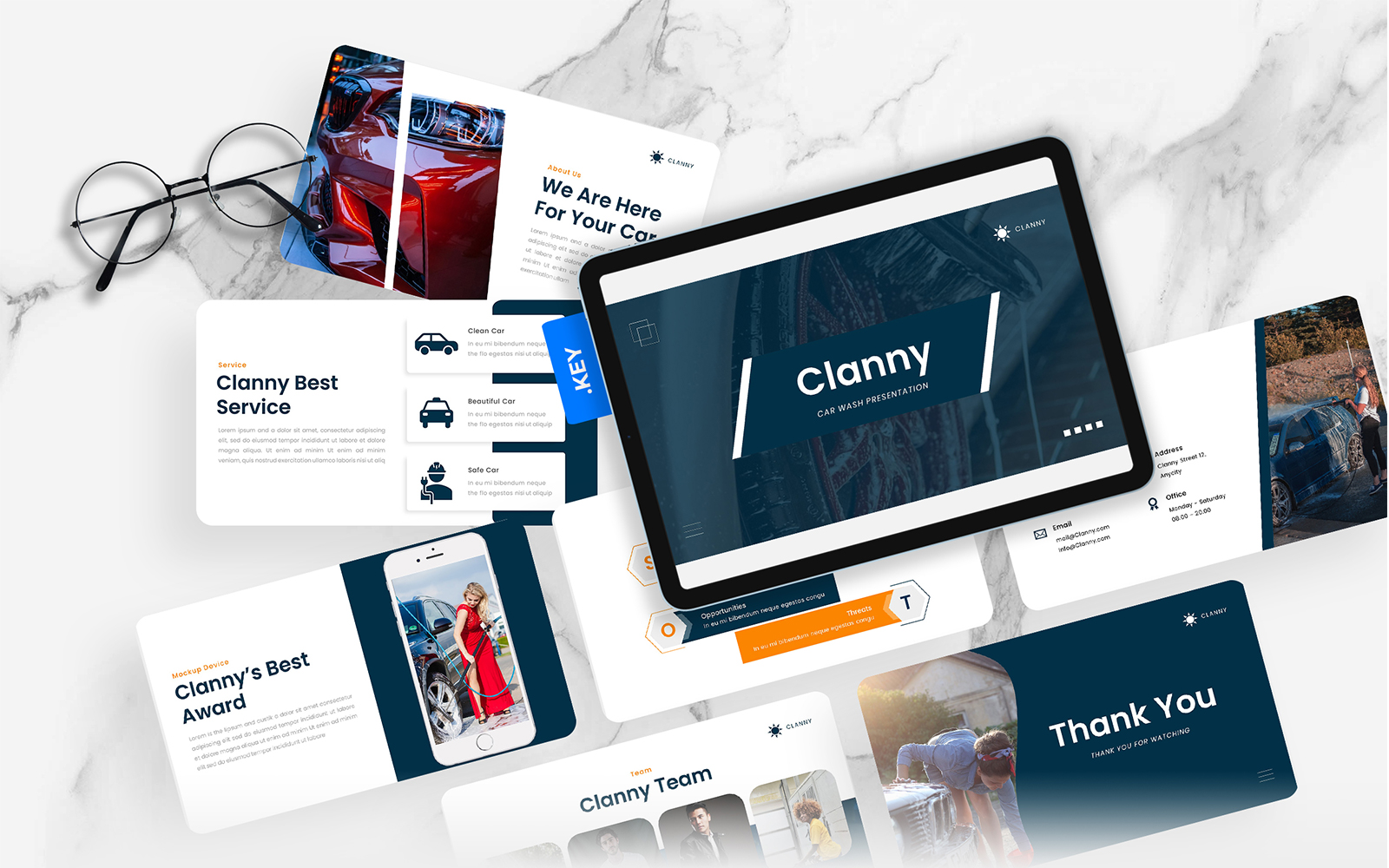 Clanny - Car Wash Keynote Template