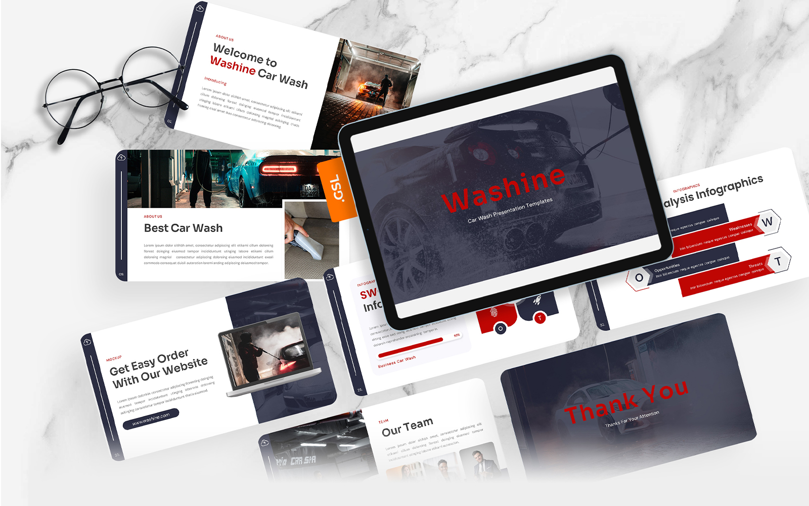 Washine – Car Wash Google Slides Template