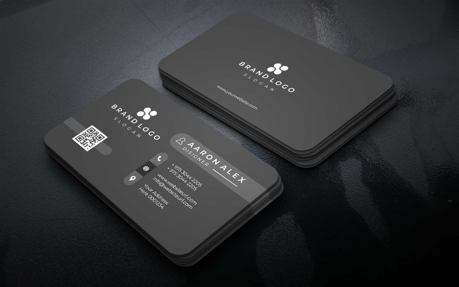 Corporate Black Business card Template