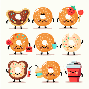 Cartoon Bread Illustrations Templates 377243