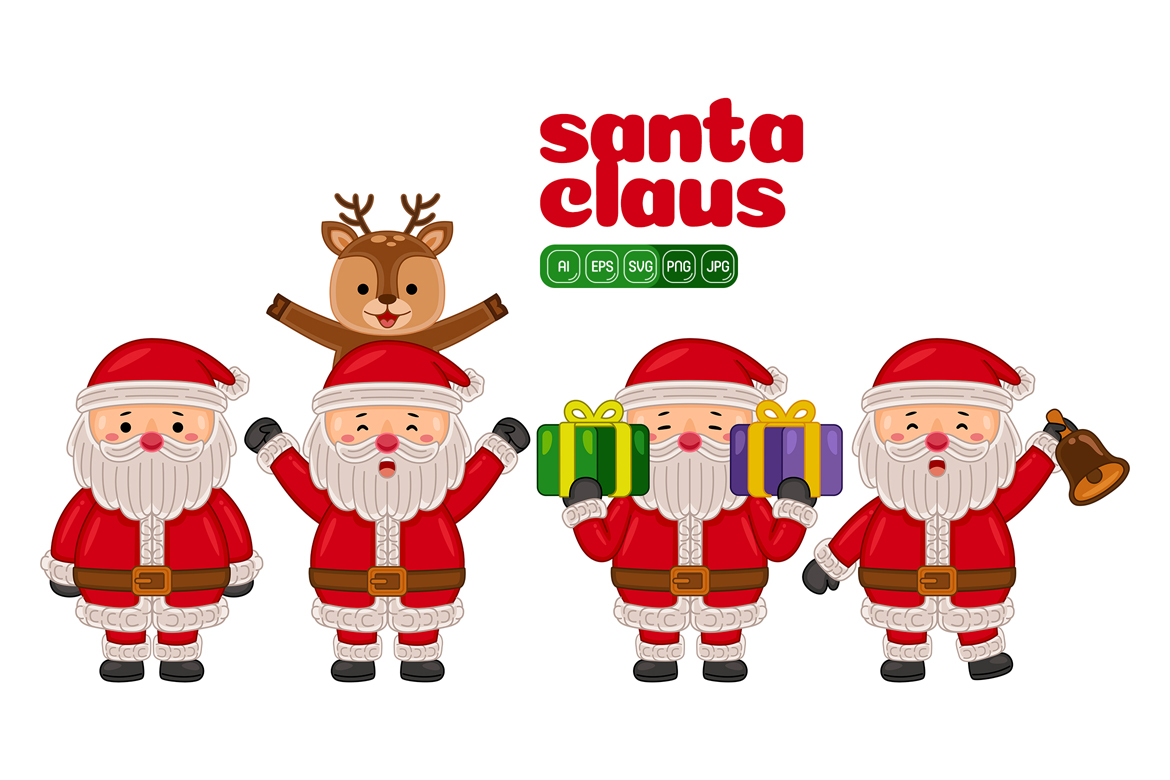 Santa Claus Characters Vector Pack #08