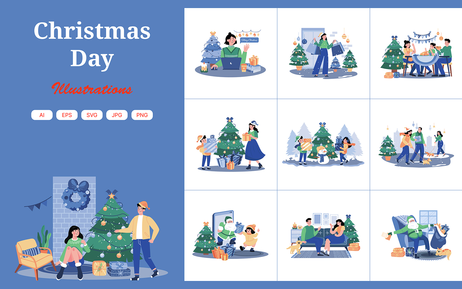 M664_Christmas Day Illustration Pack