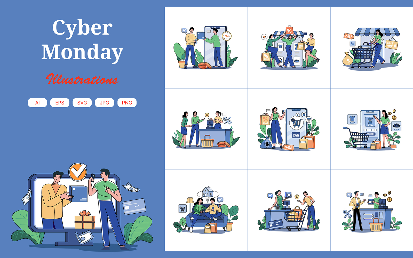 M656_Cyber Monday Illustration Pack