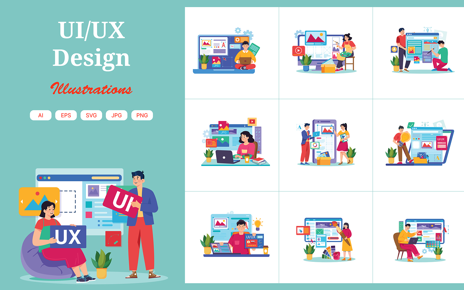 M653_UI/UX Design Illustration Pack