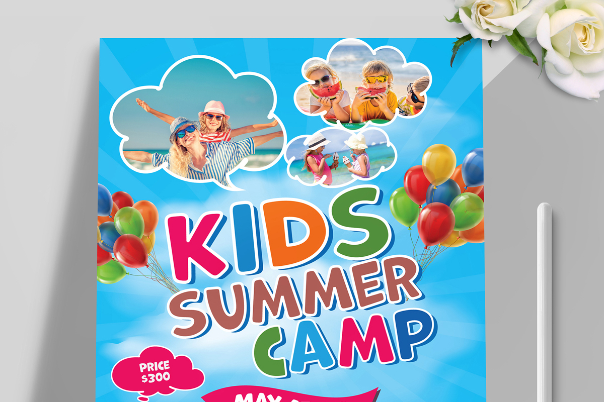 Kids Summer Camp Flyers Template