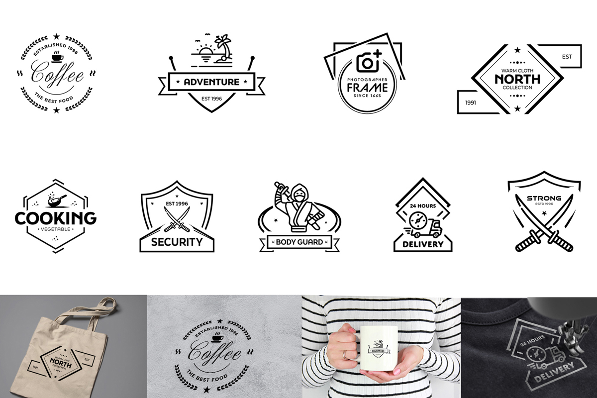 Creative Badges Logo Layout