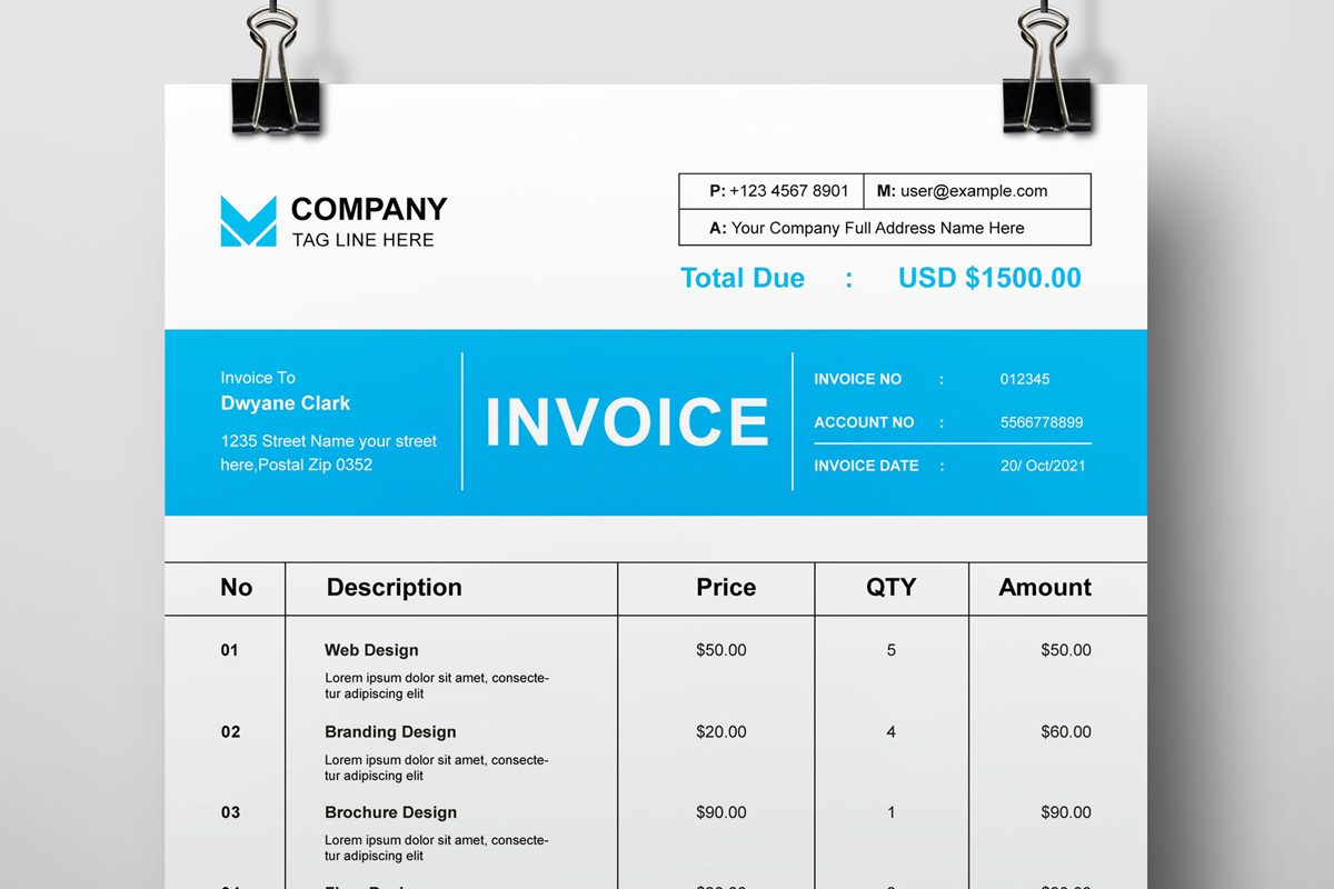 Corporate Professional Invoices