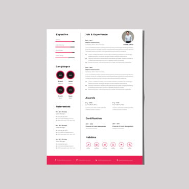 Blue Business Resume Templates 377466