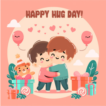Celebration Hugging Illustrations Templates 377493